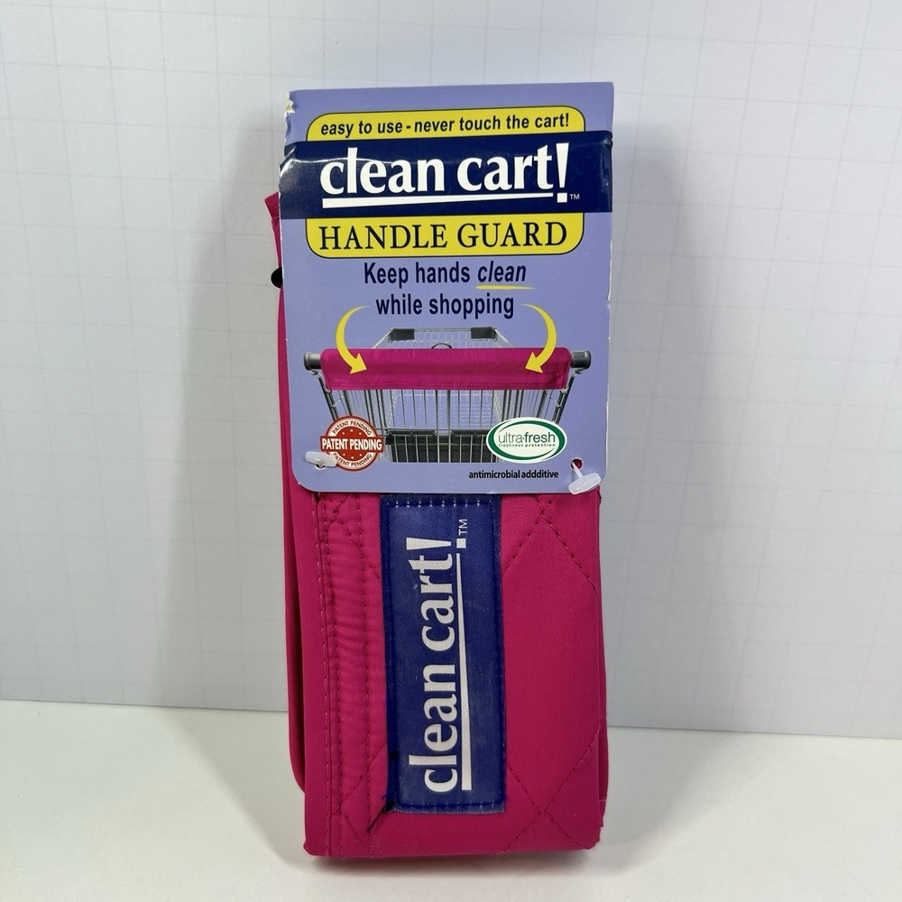 Clean Cart Handle Guard Pink‎ Reusable Shopping Cart Cover Antimicrobial